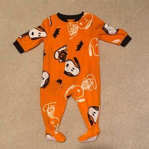 Peanuts Orange Halloween Kids Pajamas